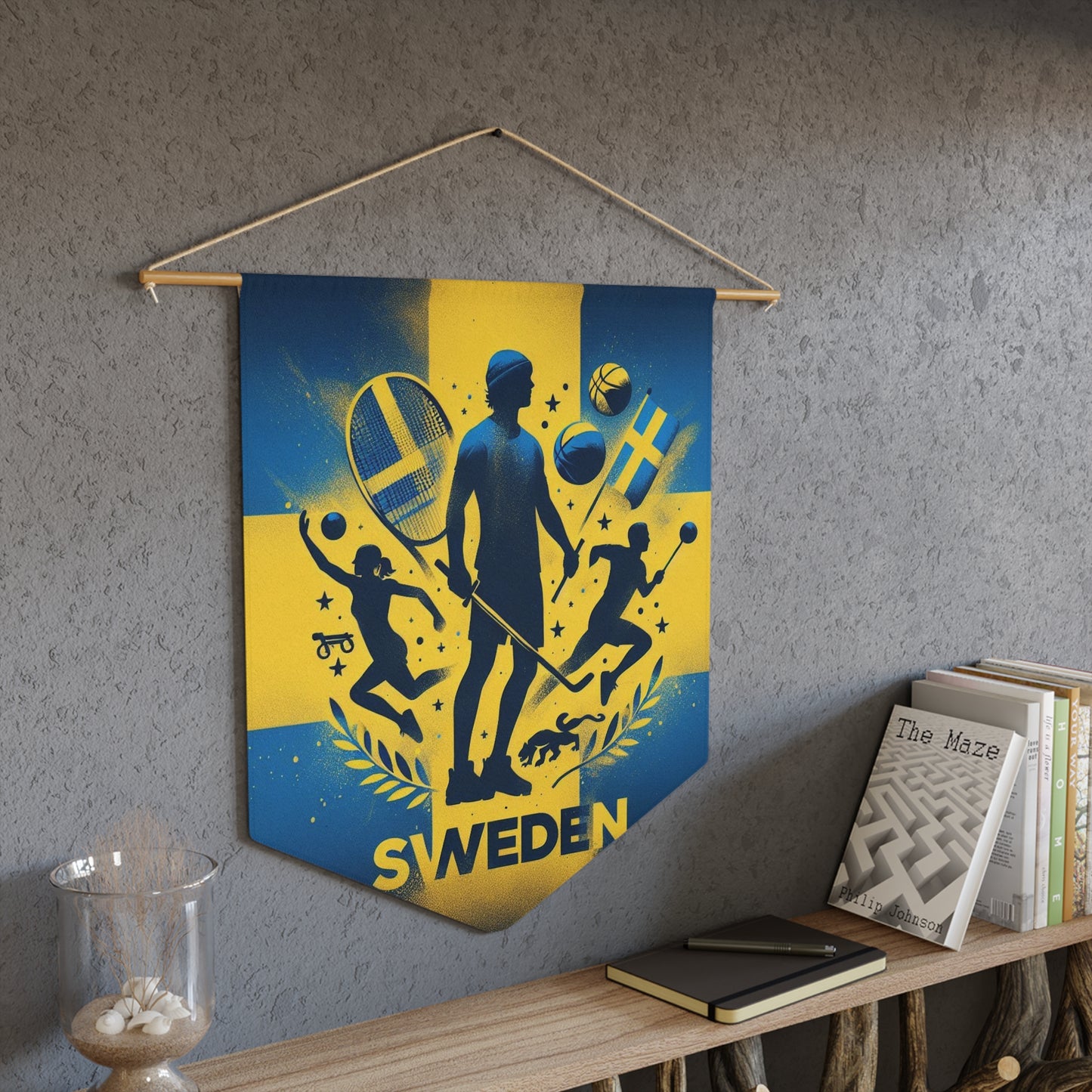 Flag Village Sweden Flag Pennant Sporting Home Wall decoration SWE0001