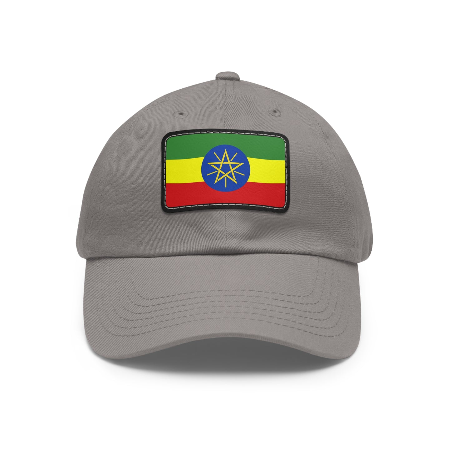 Flag Village Ethiopia Flag Hat Cap with Leather Patch