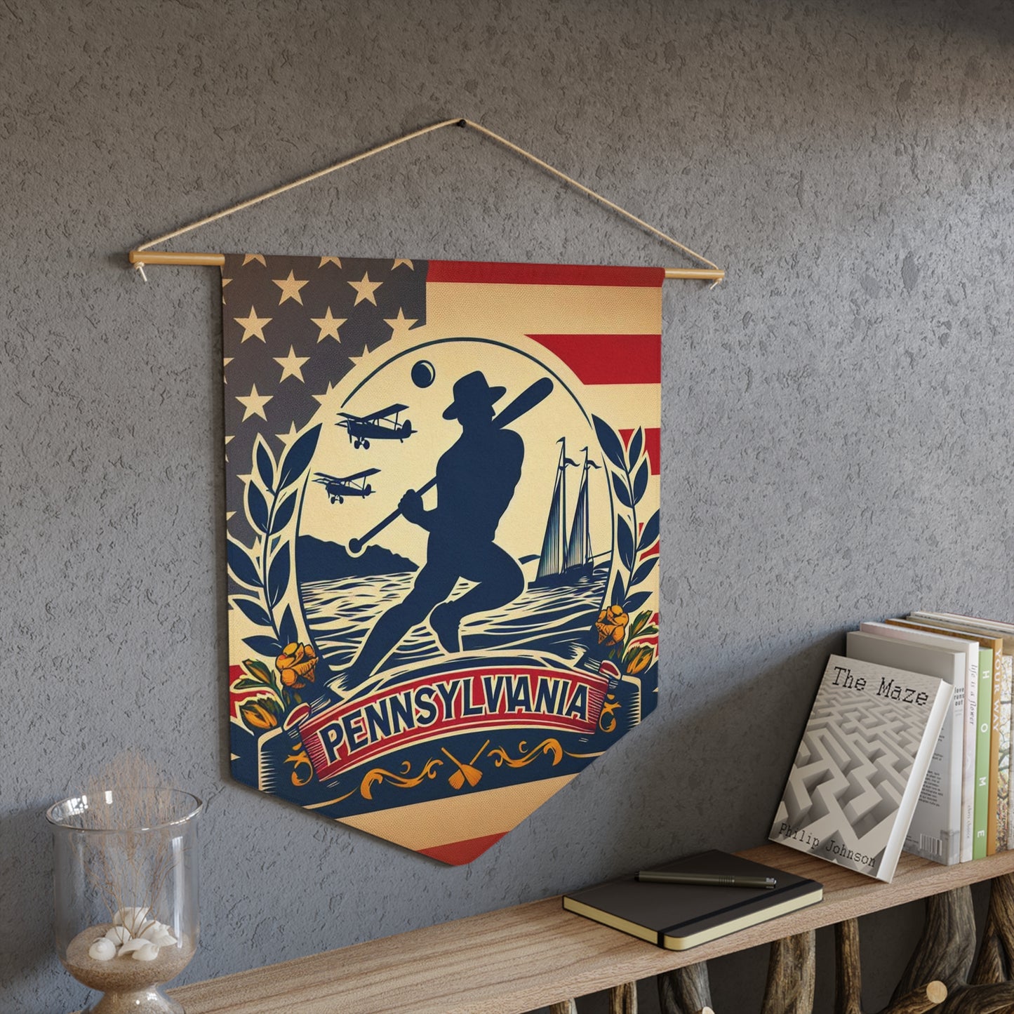 Flag Village Pennsylvania State Flag Pennant Sporting Home Wall decoration PA0001
