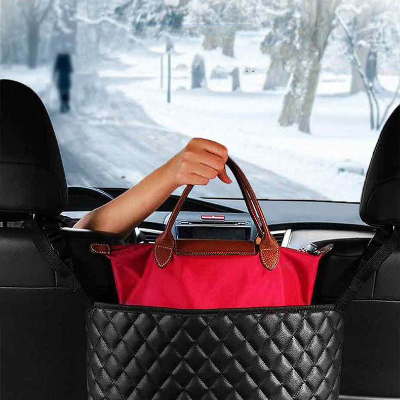 Flag Village Auto Tools Car Storage Bag Handbag Holder Car Seat Storage Organizer Handbag Holder Auto Interior Stowing Tidying Car Middle Organizer