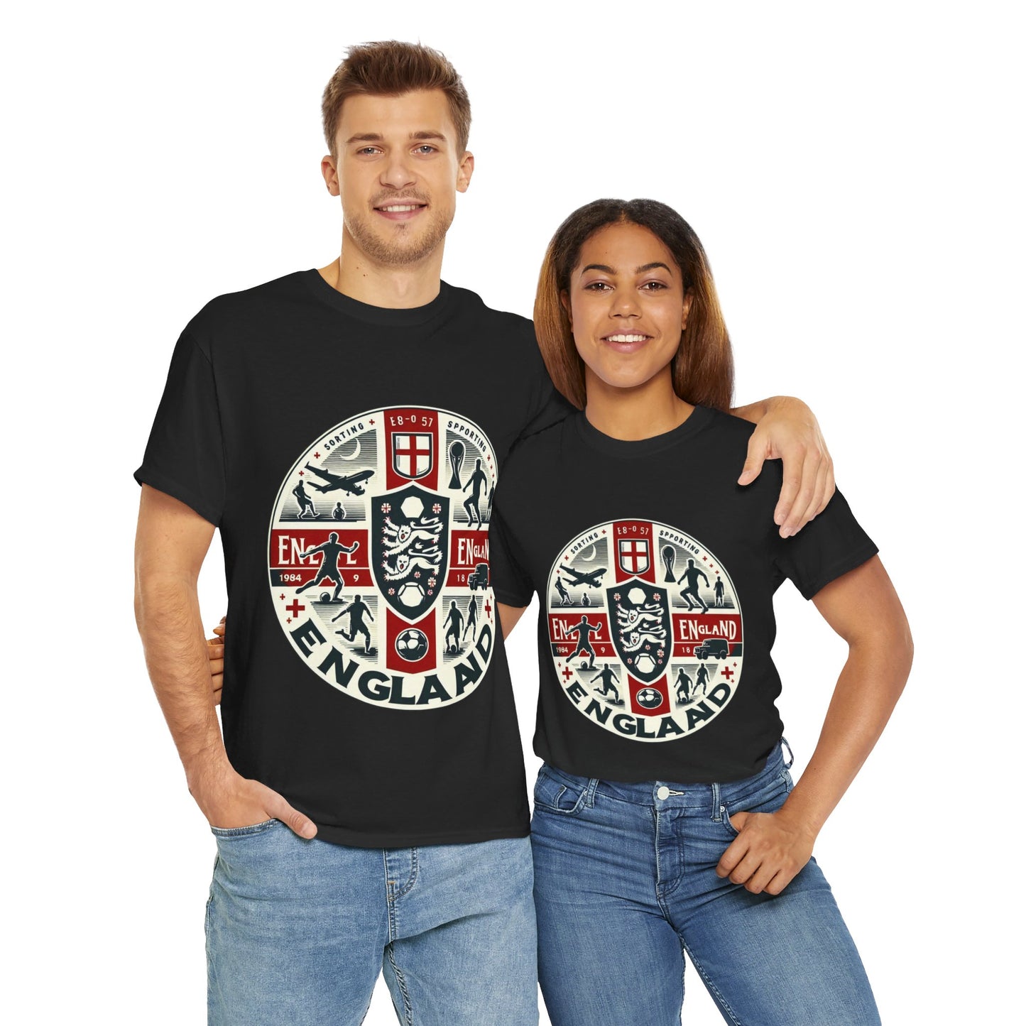 Flag Village England Sporting Flag T-SHIRT Heavy Cotton Tee GBR0006