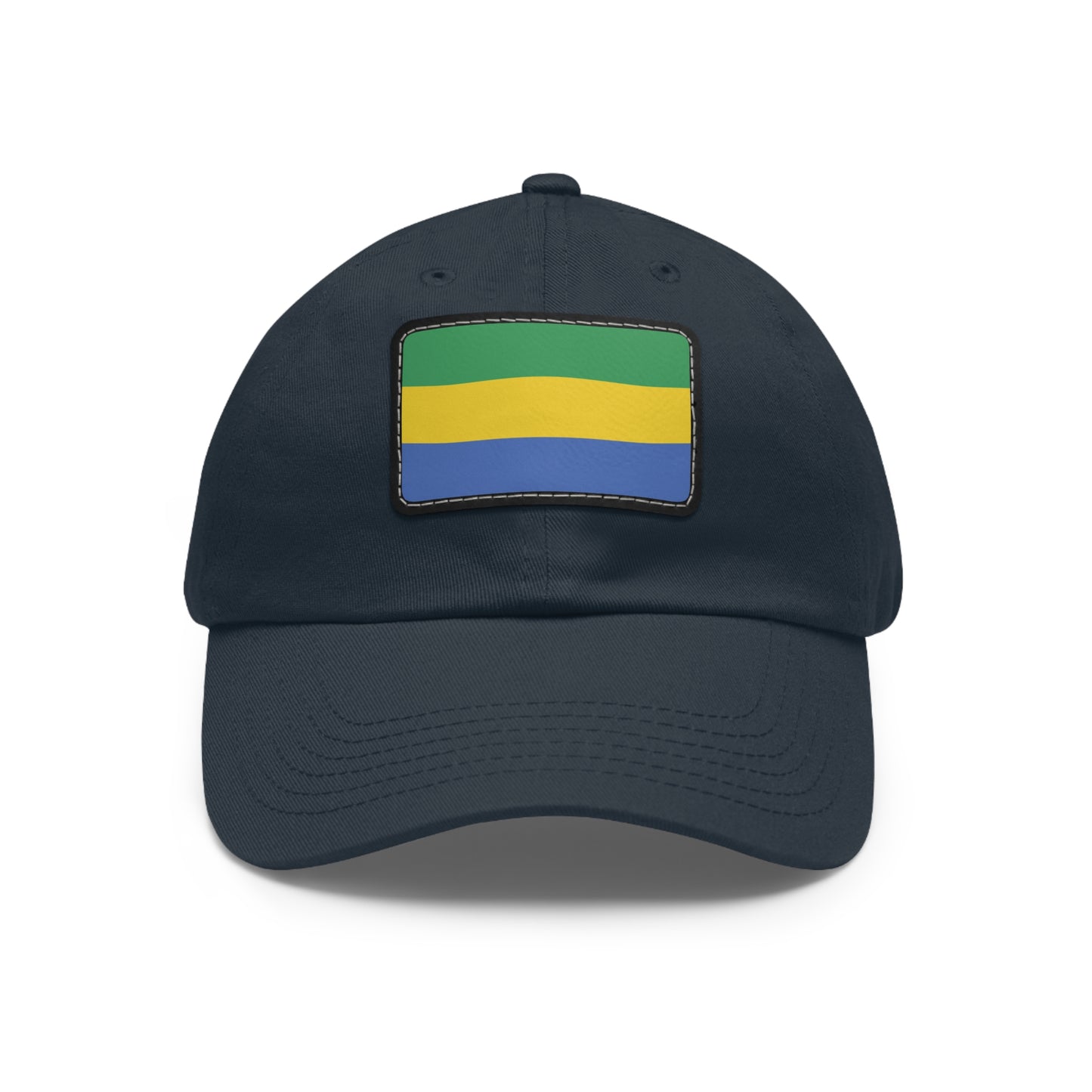 Flag Village Gabon Flag Hat Cap with Leather Patch