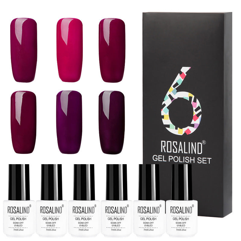 Flag Village 6 Colors Set Solid Color Gel Polish Set Nail Polish Gift Box Manicure