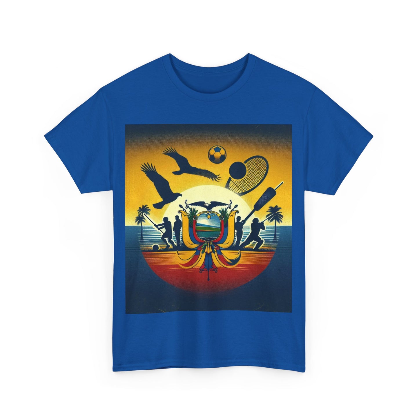 Flag Village Ecuador Sporting Flag T-SHIRT Heavy Cotton Tee ECU0008