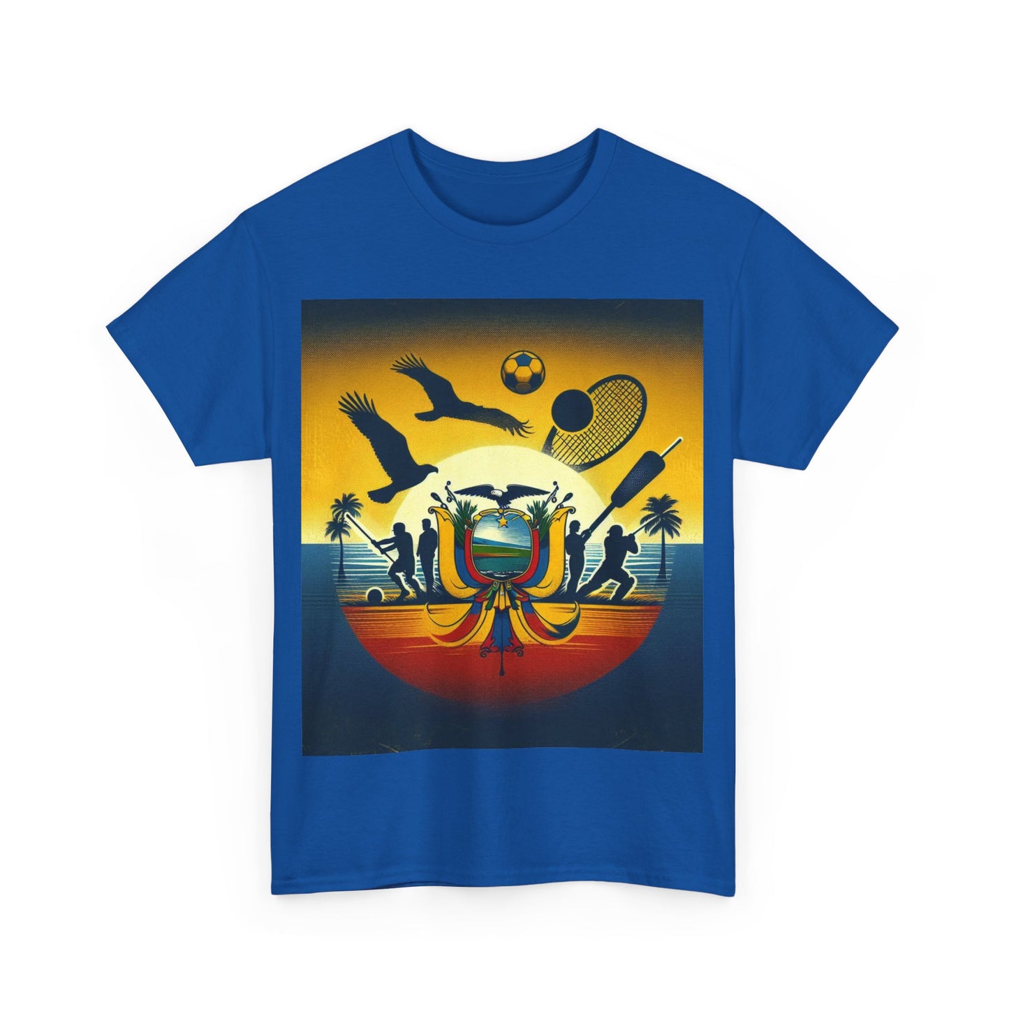 Flag Village Ecuador Sporting Flag T-SHIRT Heavy Cotton Tee ECU0008