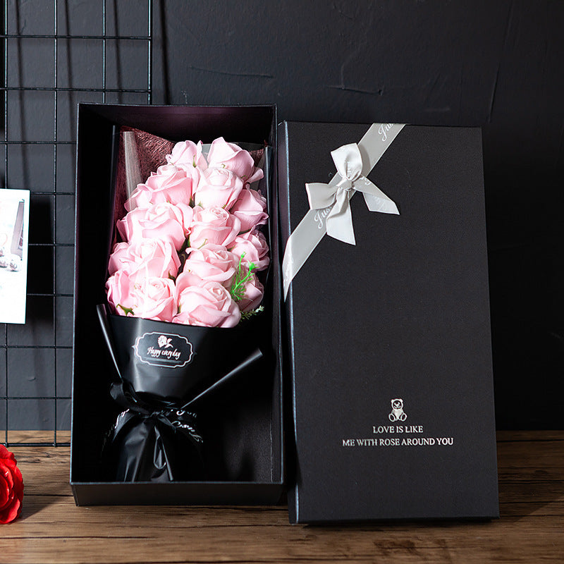 Flag Village 18 soap roses bouquet gift box