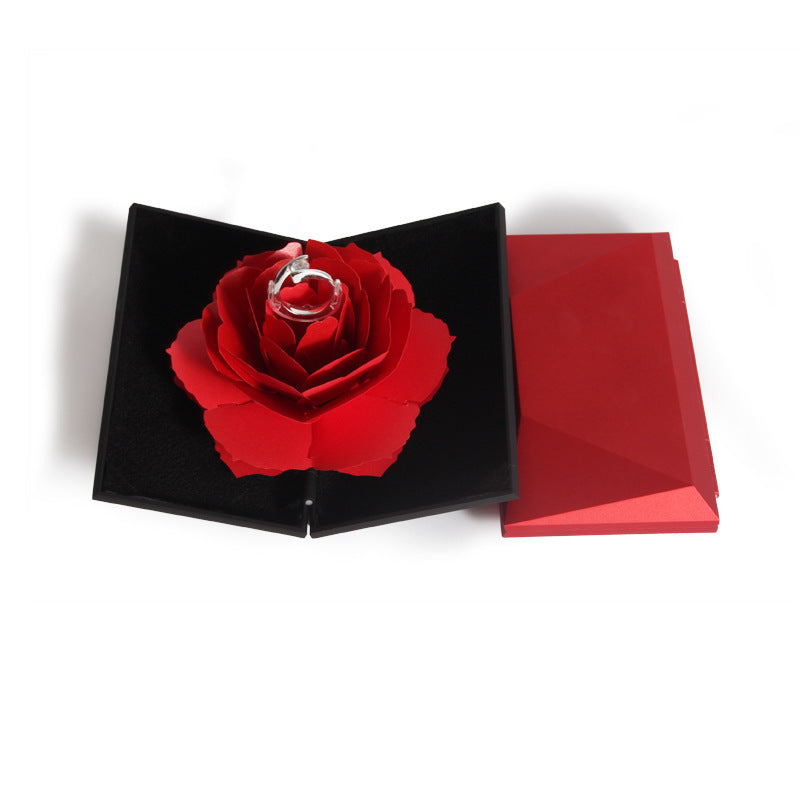 Flag Village Rotating Tanabata Valentine's Knot Proposal Ring Box Gift Packaging Box