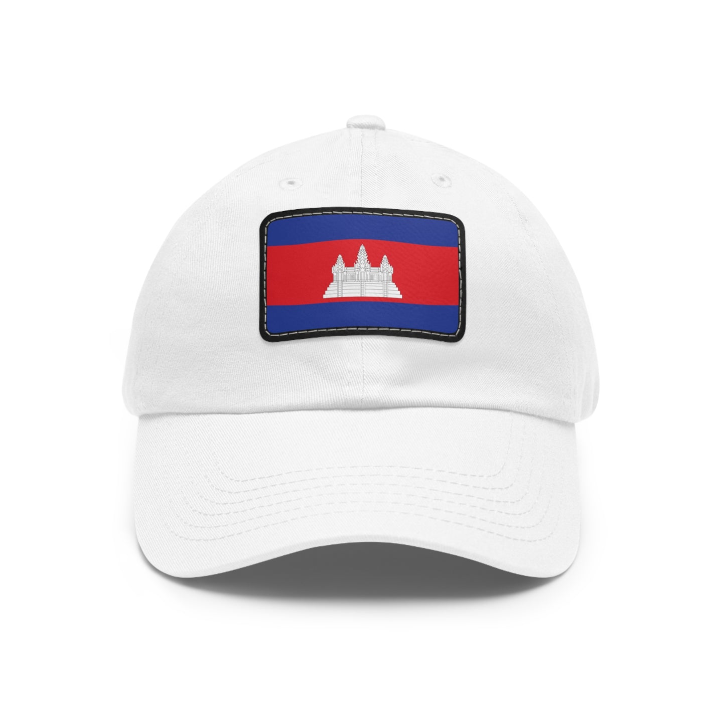 Flag Village Cambodia Flag Hat Cap with Leather Patch