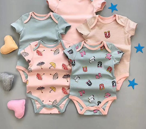 Flag Village Baby romper five-piece packaging baby gift box set