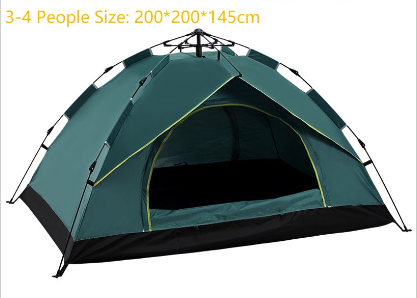 Flag Village Automatic Hexagonal Tent Multi-Person Double-Layer Outdoor Camping Rain Tent