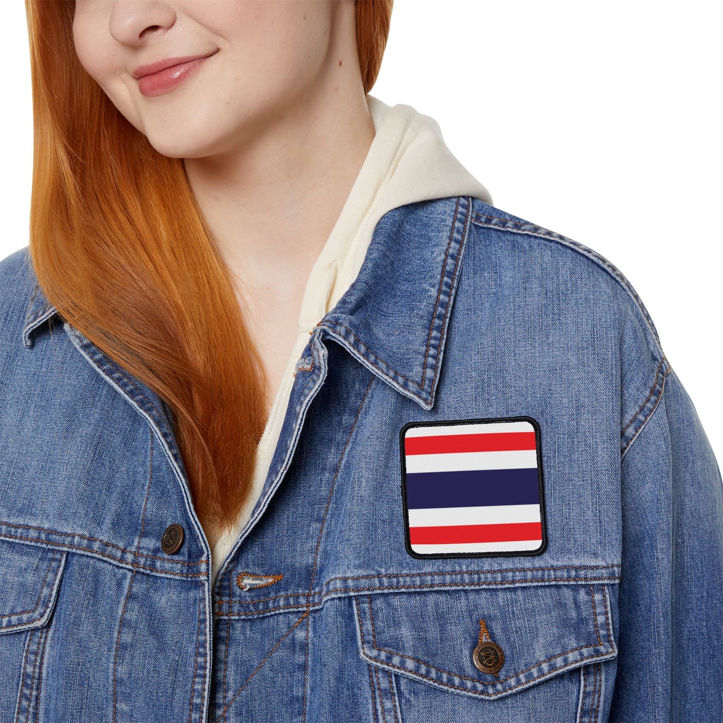 Flag Village Thailand Flag Embroidery Iron-On Patches