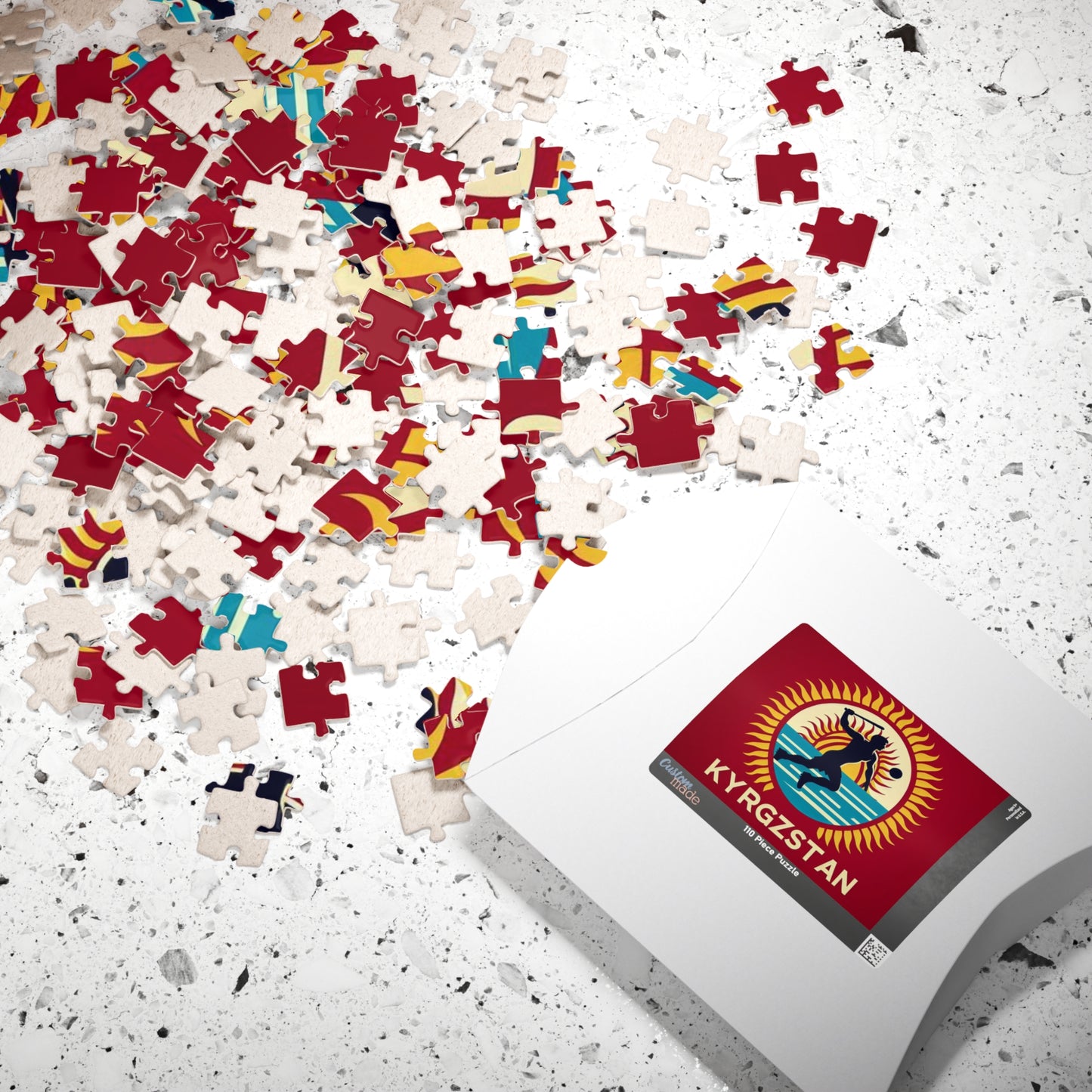 Flag Village Kyrgyzstan Sporting Flag Puzzle (110, 252, 520, 1014-piece) KGZ0001