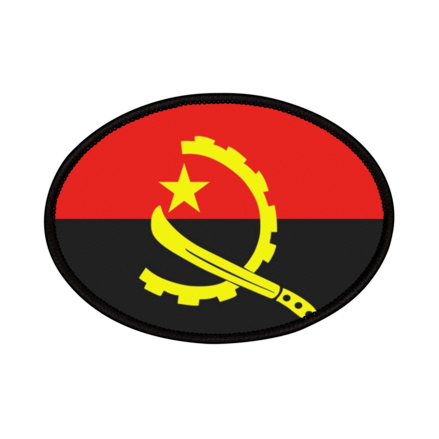 Flag Village Angola Flag Embroidery Iron-On Patches