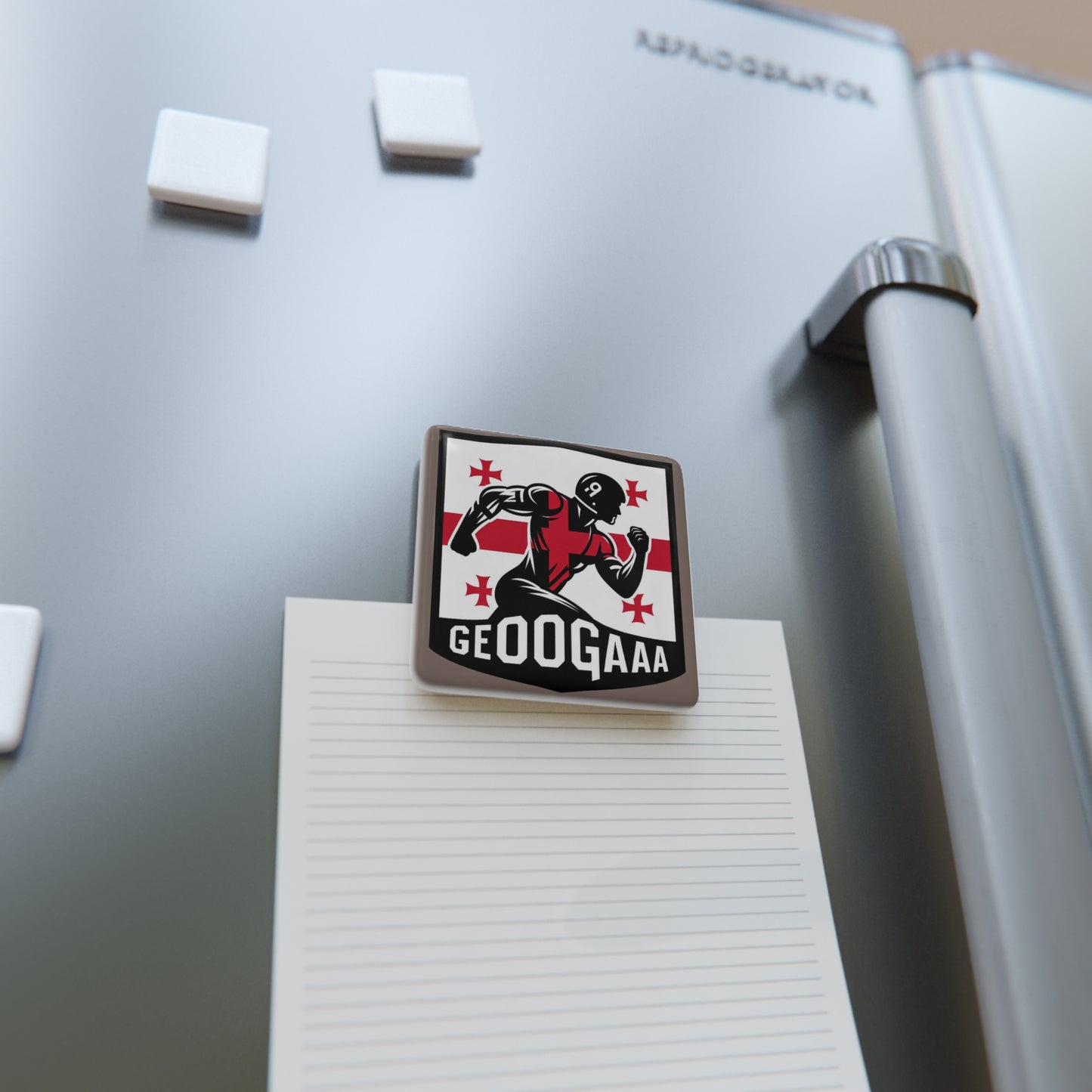 Flag Village Georgia Flag Sporting Porcelain Magnet, Square GEO0005