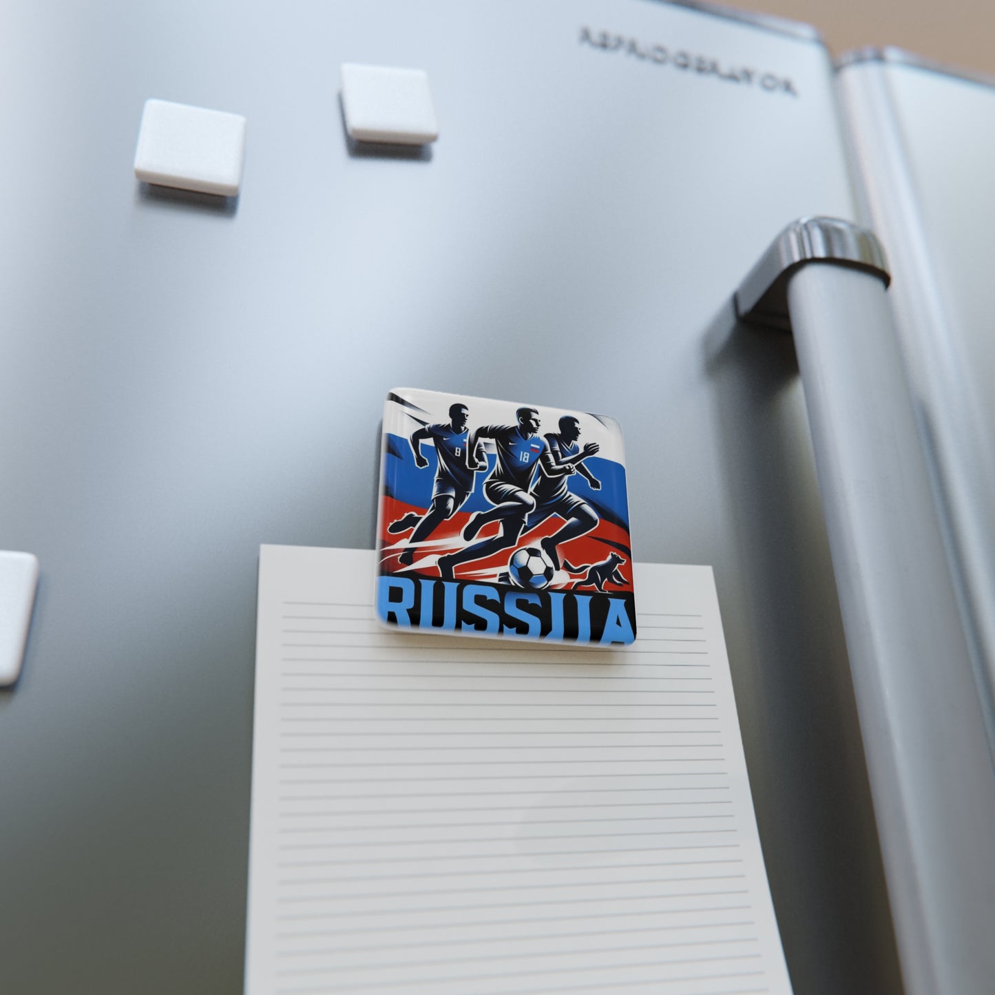 Flag Village Russia Flag Sporting Porcelain Magnet, Square RUS0005