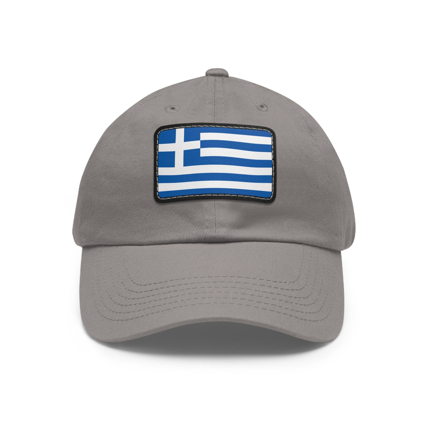 Flag Village Greece Flag Hat Cap with Leather Patch