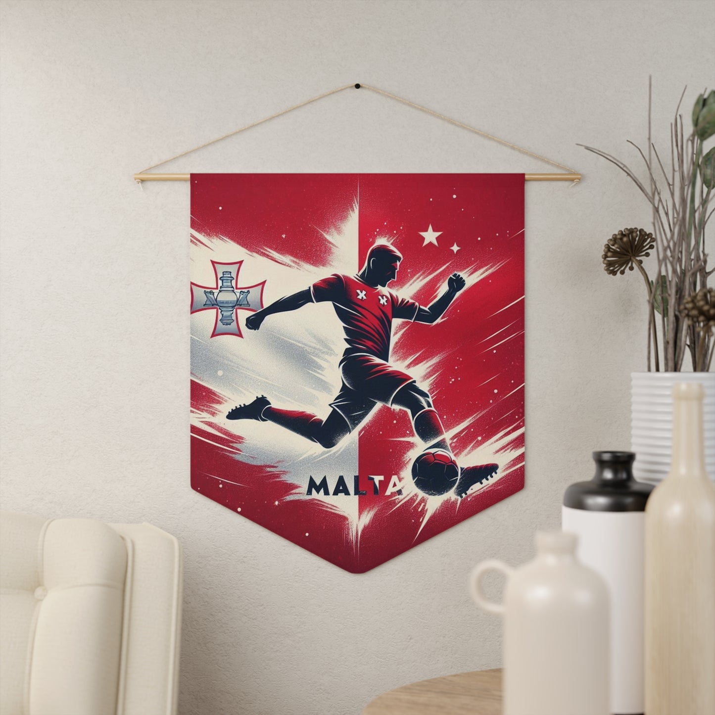 Flag Village Malta Flag Pennant Sporting Home Wall decoration MLT0001