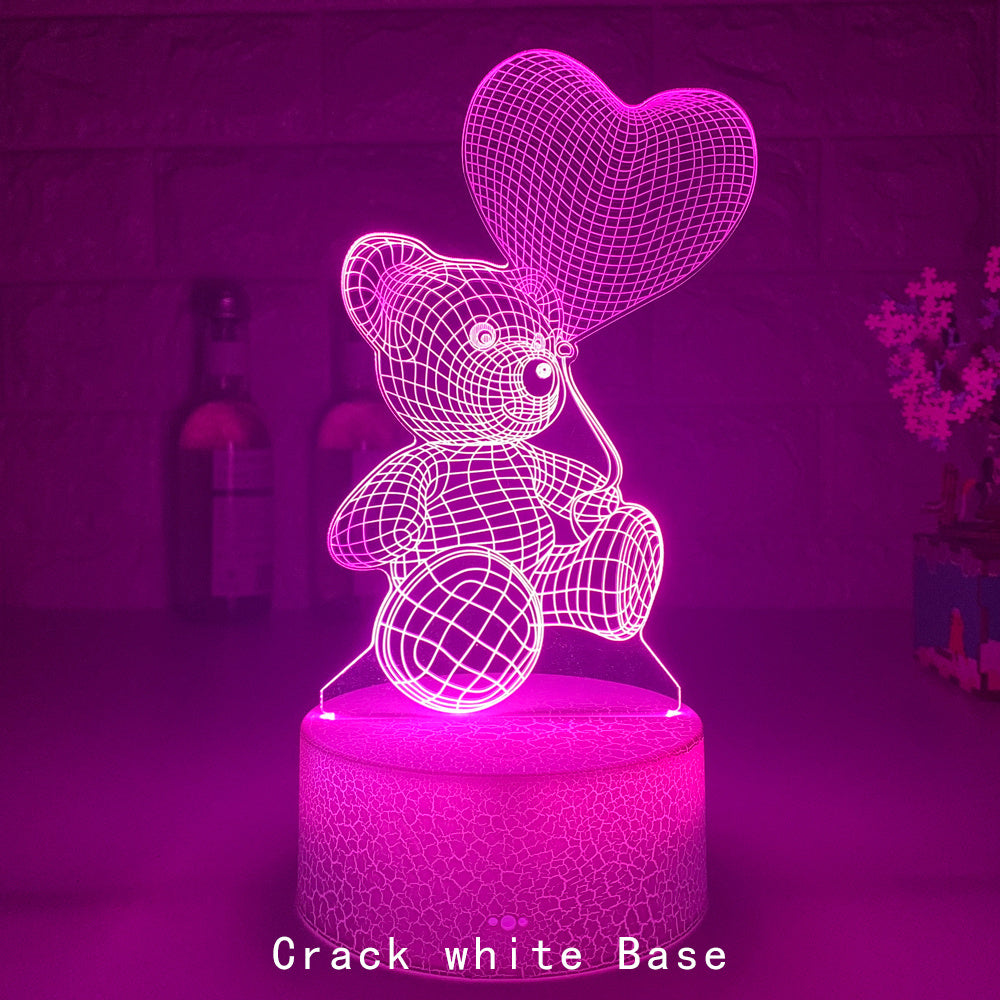 Flag Village 3D Lamp Acrylic USB LED Night Lights Neon Sign Lamp Xmas Christmas Decorations For Home Bedroom Birthday Decor Valentines Day Gifts