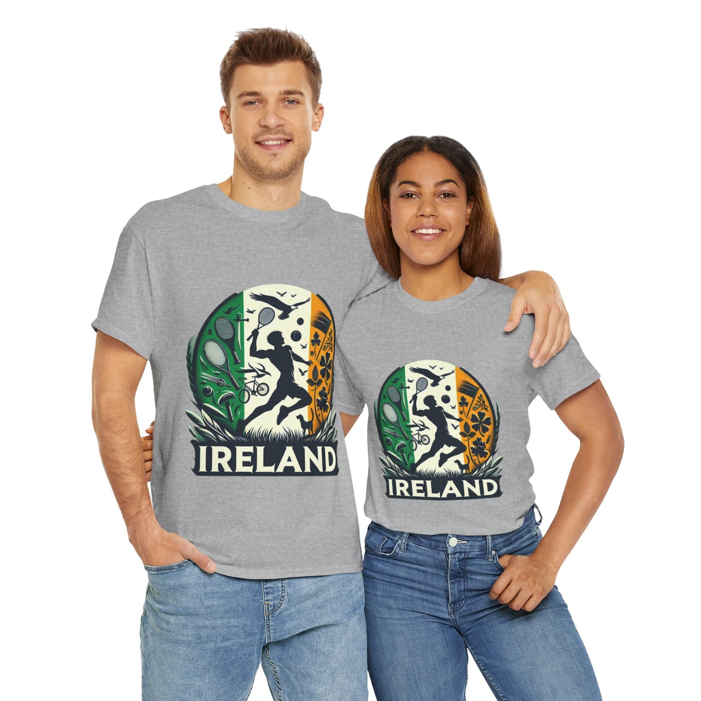 Flag Village Ireland Sporting Flag T-SHIRT Heavy Cotton Tee IRL0004
