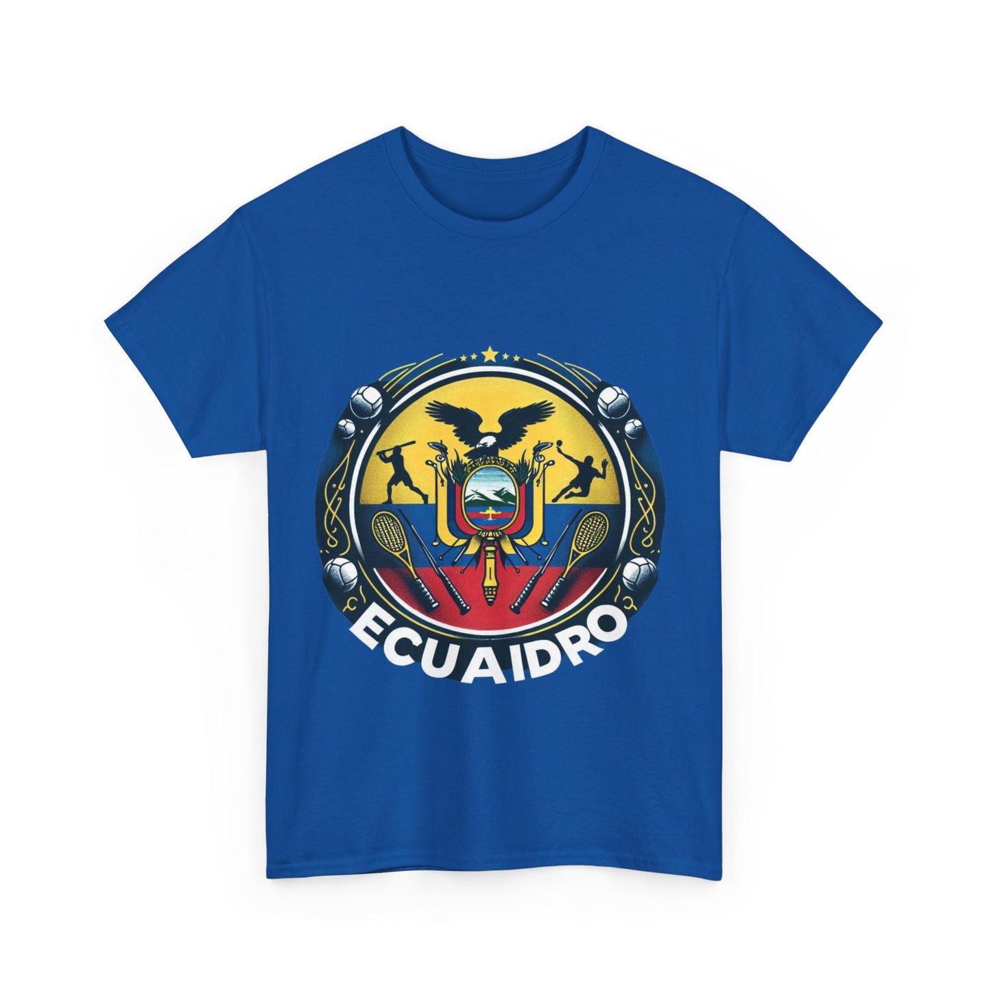 Flag Village Ecuador Sporting Flag T-SHIRT Heavy Cotton Tee ECU0001