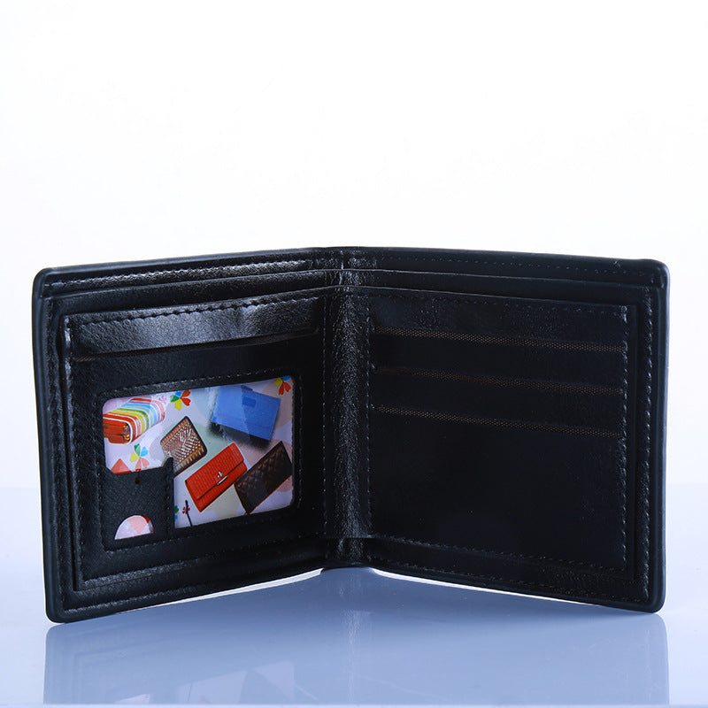 Flag Village Fashion Men's Quartz Wrist Watch Clock Belt Wallet Gift Box Three-piece Set