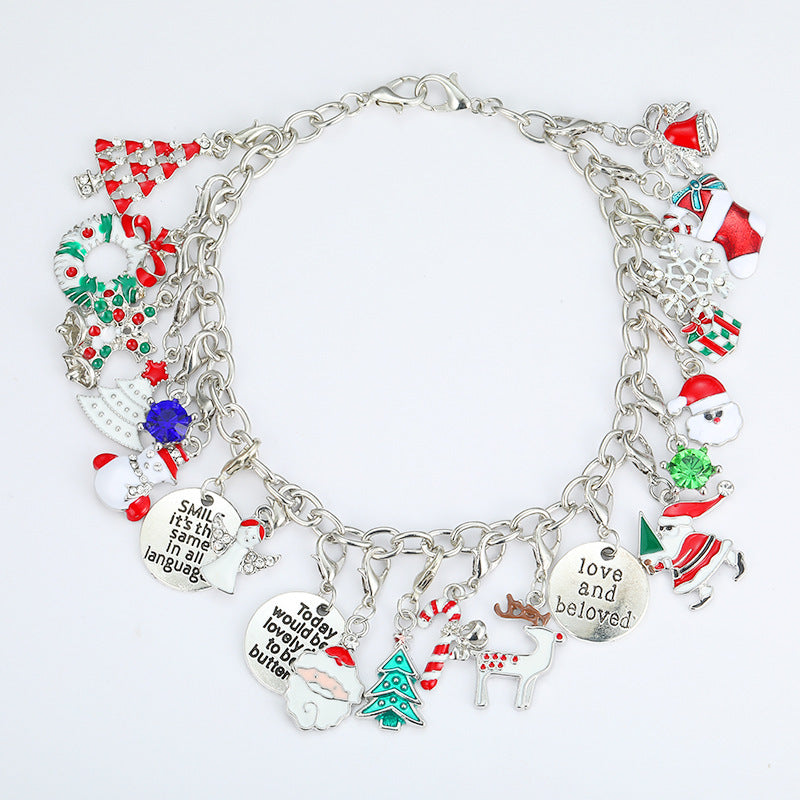 Flag Village Christmas beaded bracelet gift Box set