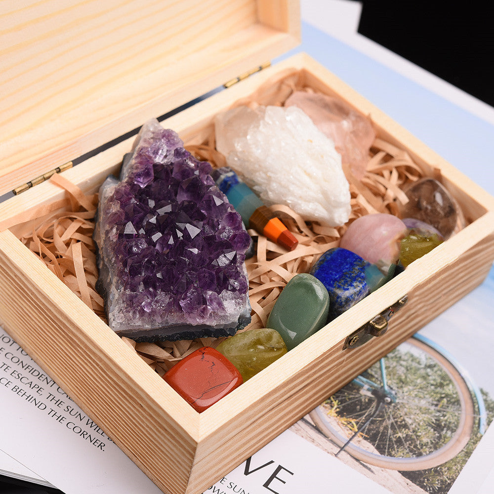 Flag Village Natural crystal quarry gift Box
