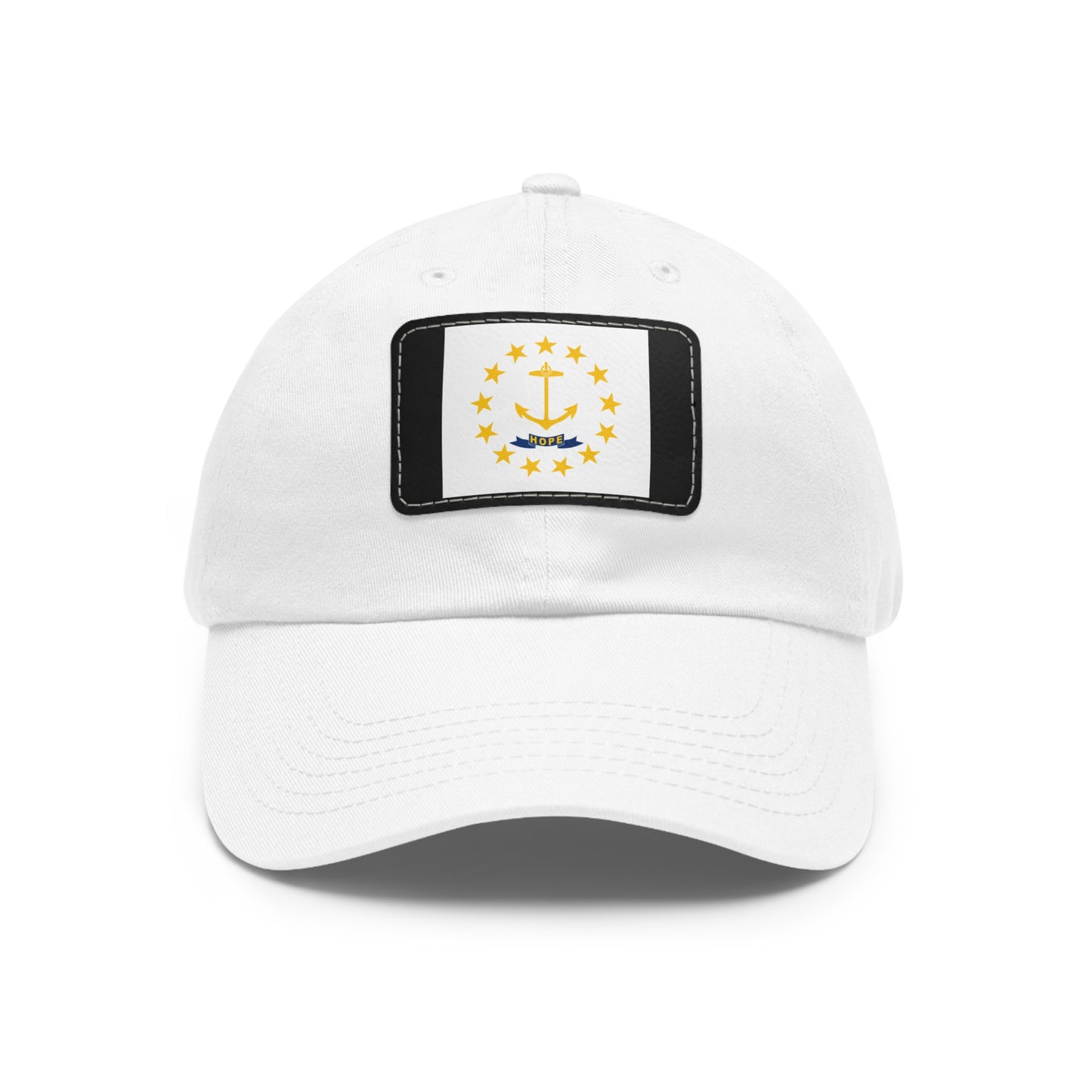 Flag Village USA Rhode Island State Flag Hat Cap with Leather Patch