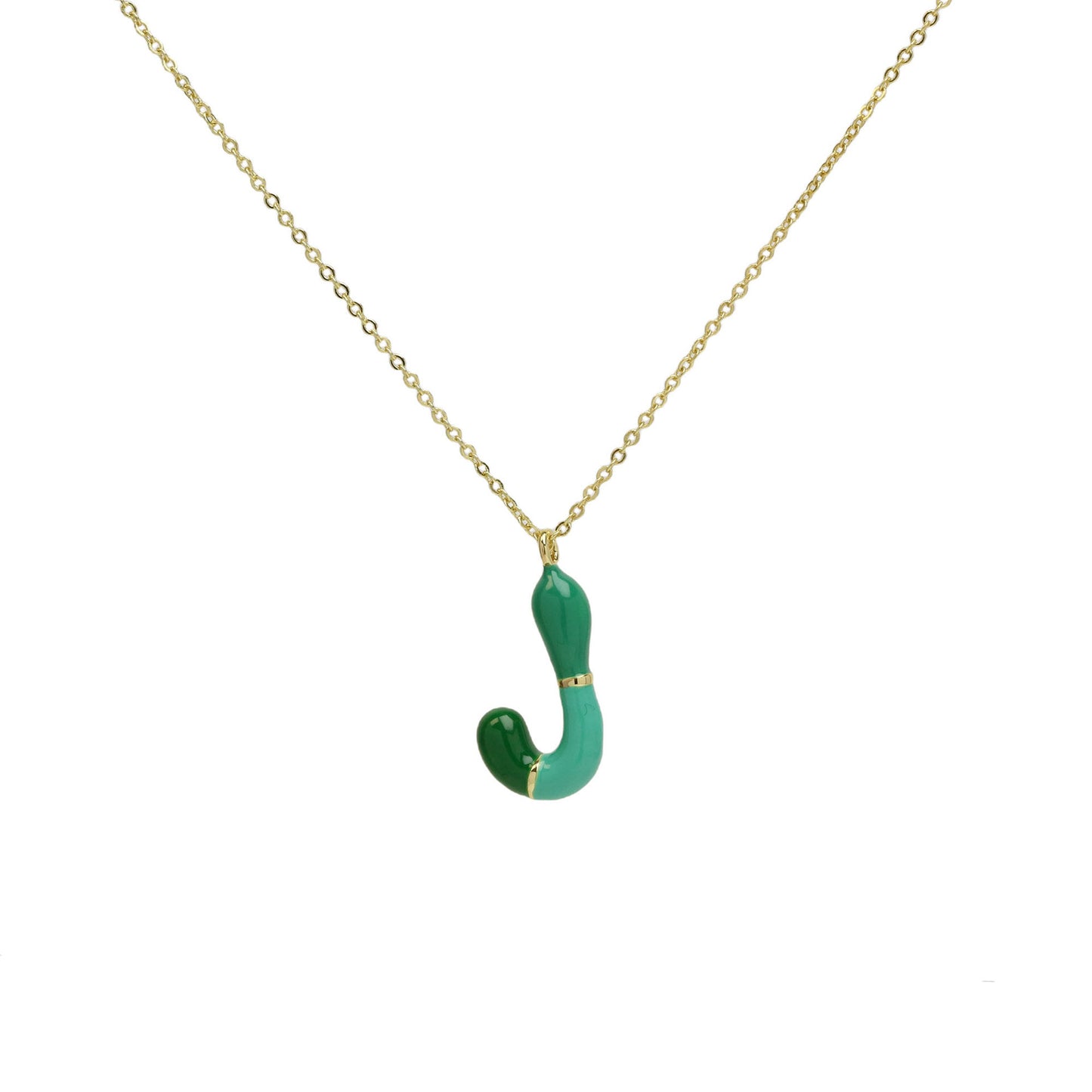Flag Village Brass Epoxy Capsule 26 Letter Necklace For Women Initial Alphabet Pendant Necklace Fashion Link Chain Jewelry Gifts