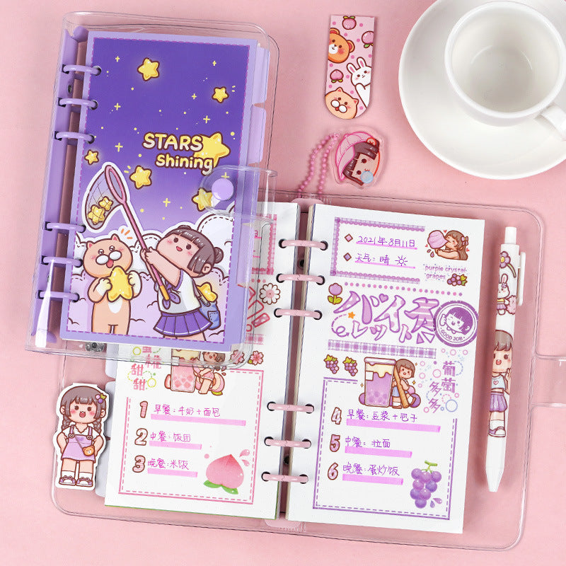 Flag Village Small Fried Glutinous Rice Cake Stuffed With Bean Paste Journal Book Creative Set Gift Box