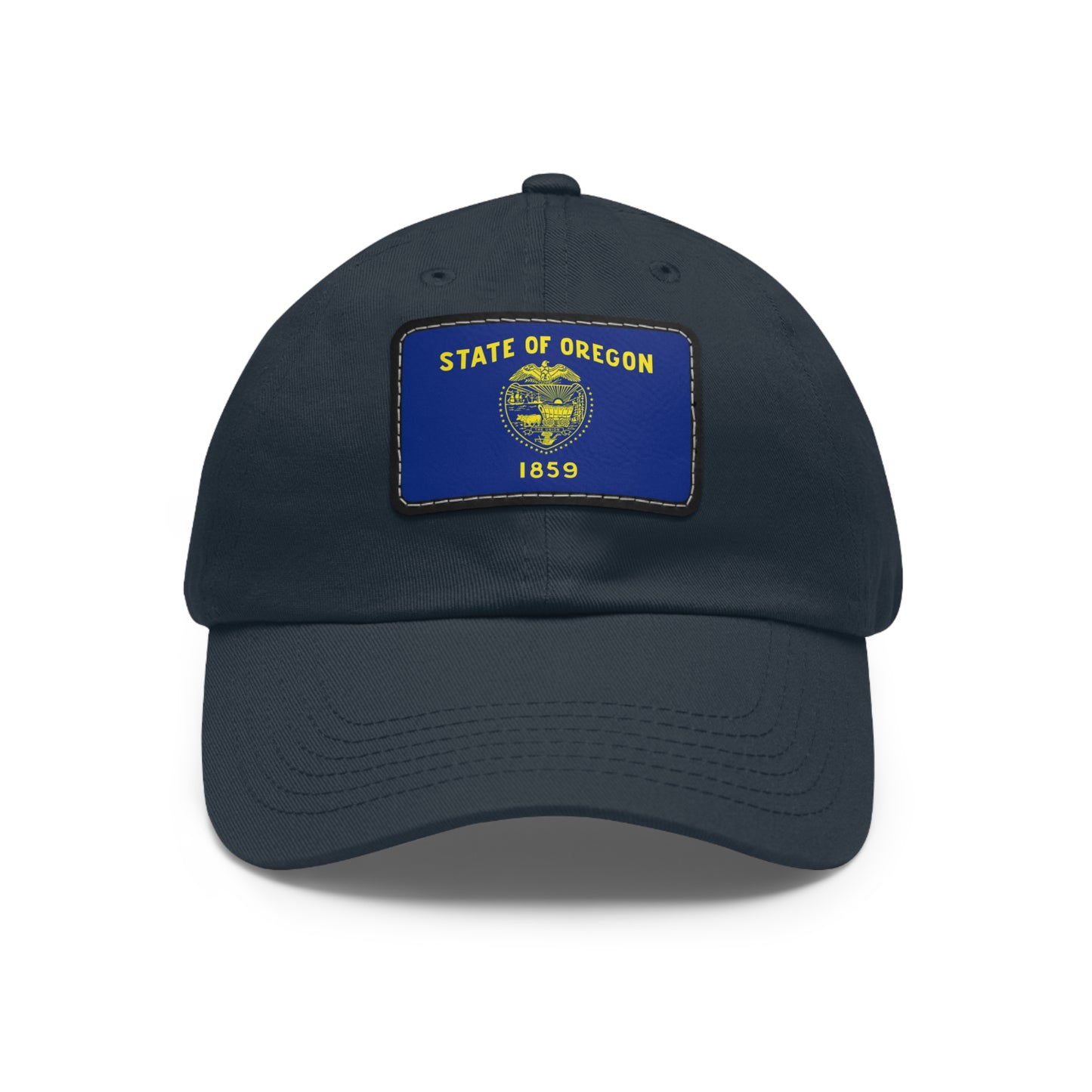 Flag Village USA Oregon (obverse) State Flag Hat Cap with Leather Patch