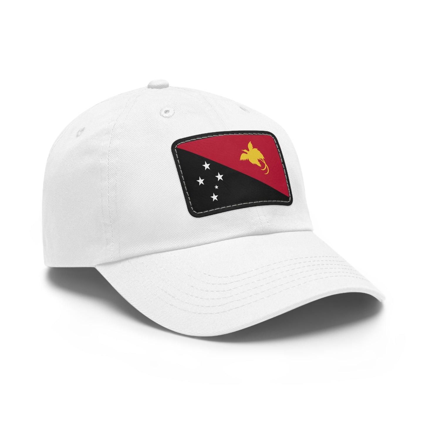 Flag Village Papua New Guinea Flag Hat Cap with Leather Patch