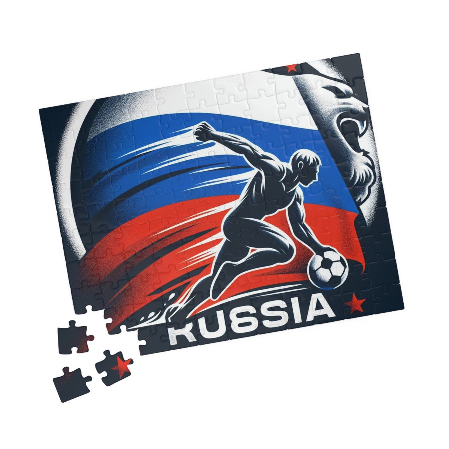 Flag Village Russia Sporting Flag Puzzle (110, 252, 520, 1014-piece) RUS0003