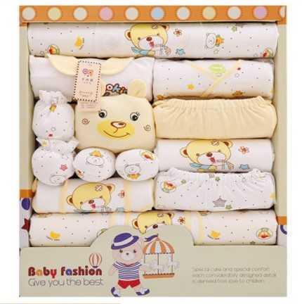 Flag Village Newborn Clothes 17-Piece Cotton Suit Gift Box
