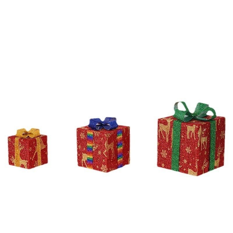 Flag Village Christmas Gift Box Three-piece Set Gift Decoration