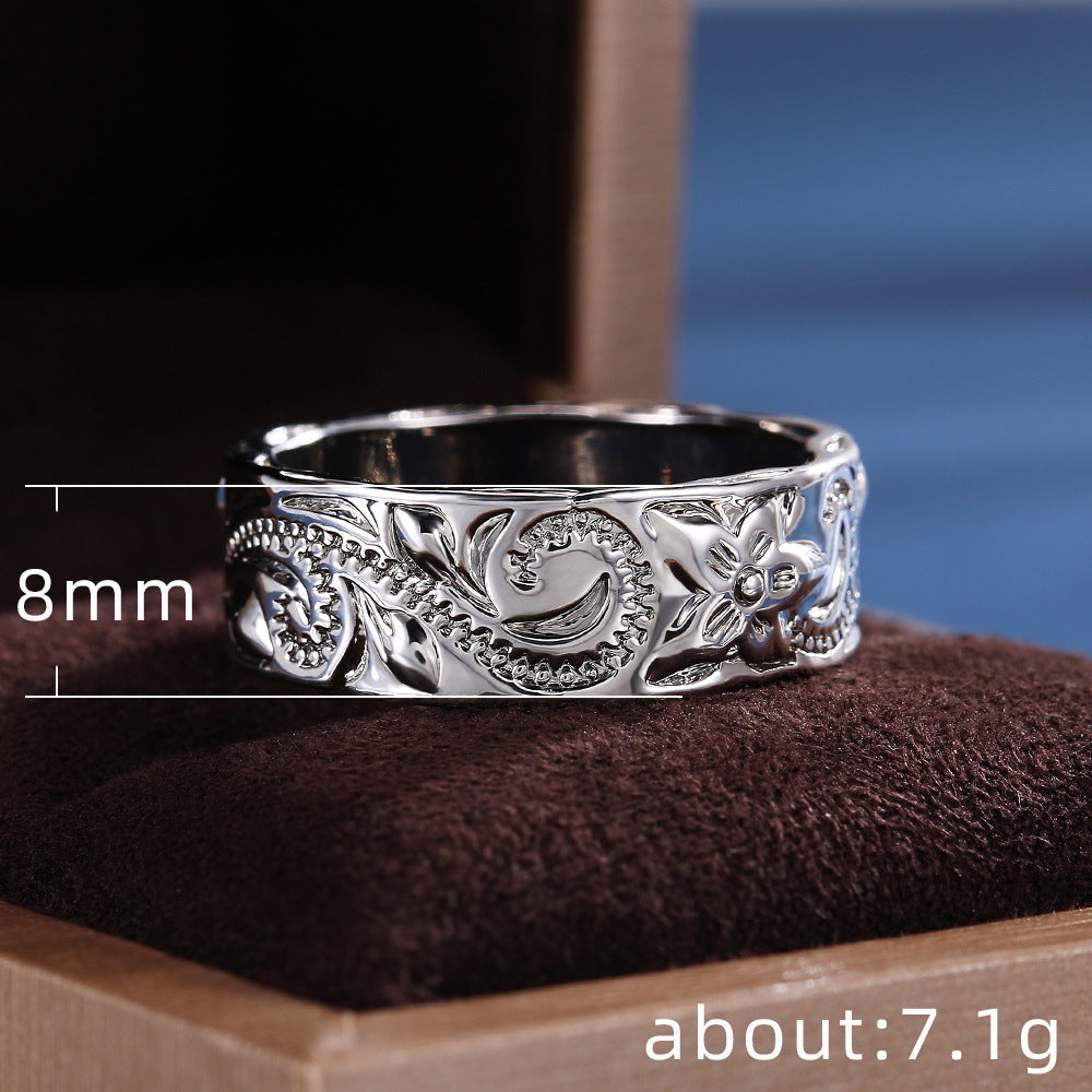Flag Village Simple 925 Silver Rings Women Fashion Party Jewellery Gifts