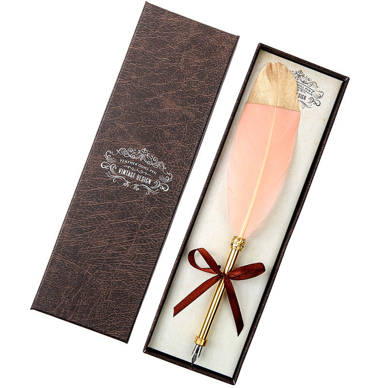 Flag Village European Retro Feather Pen Gift Box
