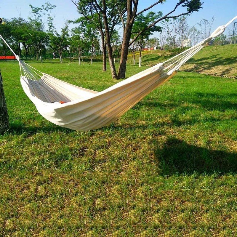 Flag Village Camping Hammock Cotton Hammock Swing Bed Outdoor Backpack Survival or Travel Swing