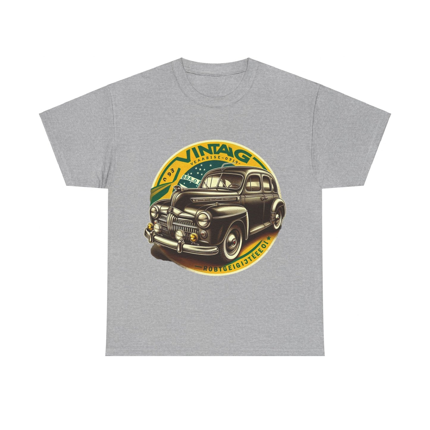 Flag Village Brazil Vintage Car Flag T-SHIRT Heavy Cotton Tee BRA0008