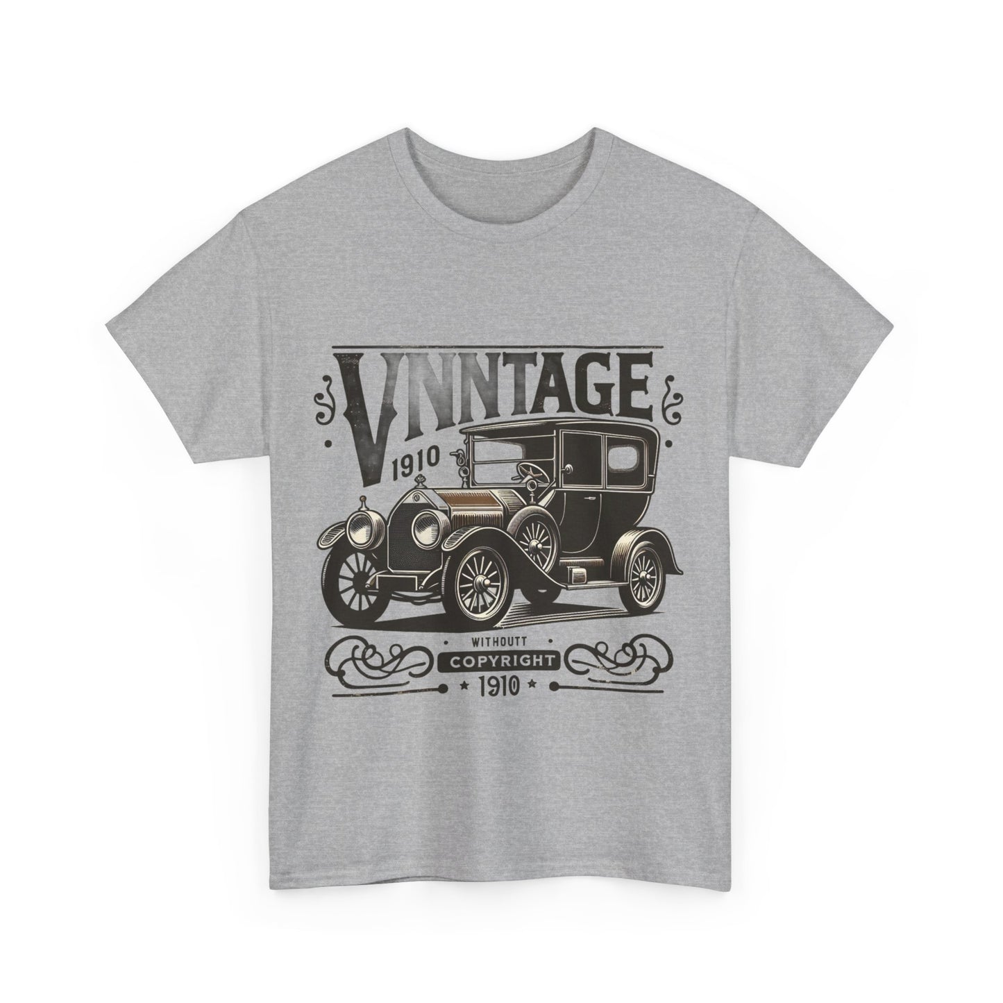 Flag Village USA Vintage Car Flag T-SHIRT Heavy Cotton Tee USA0005