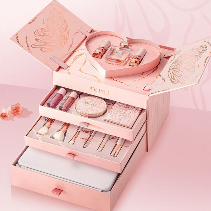 Flag Village Christmas For Girls Cosmetics Lipstick Set Of Beauty Gift Box