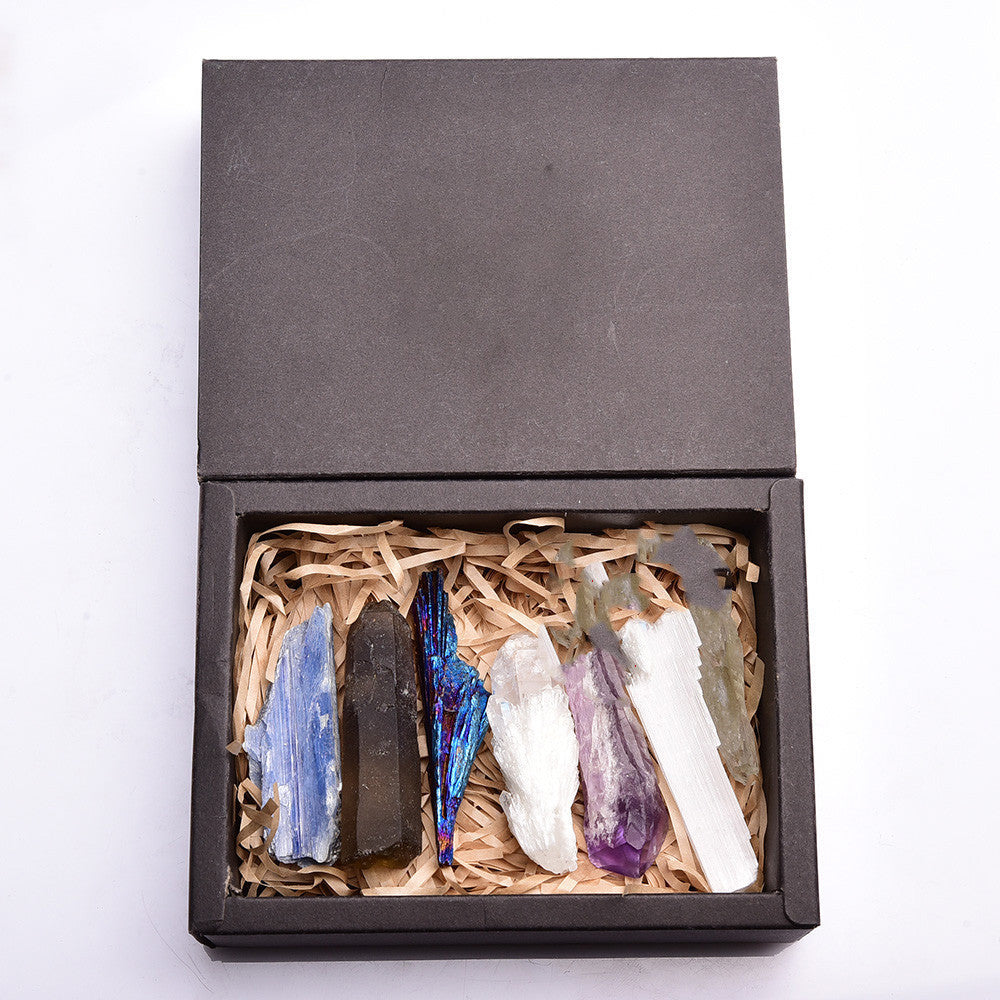 Flag Village Gift Box Natural Crystal Rough Single Crystal Gem