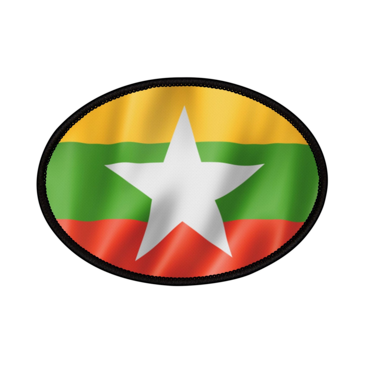 Flag Village Myanmar Flag Embroidery Iron-On Patches