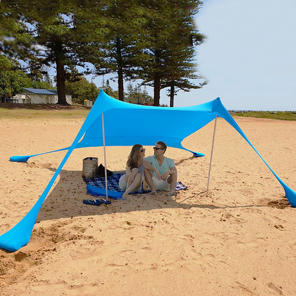 Flag Village Beach sun shade arbor