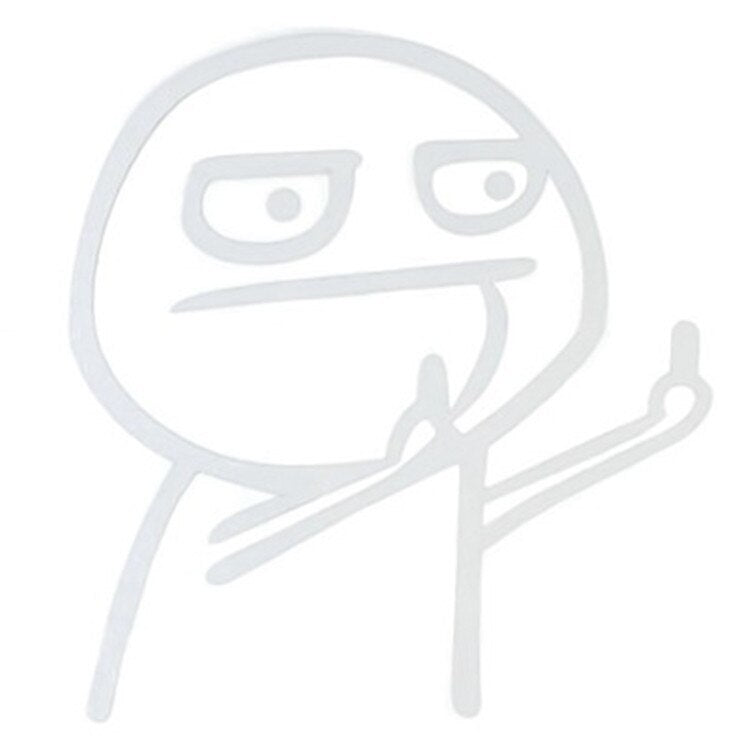 Flag Village Auto Tools Middle finger despise funny cartoon body car sticker