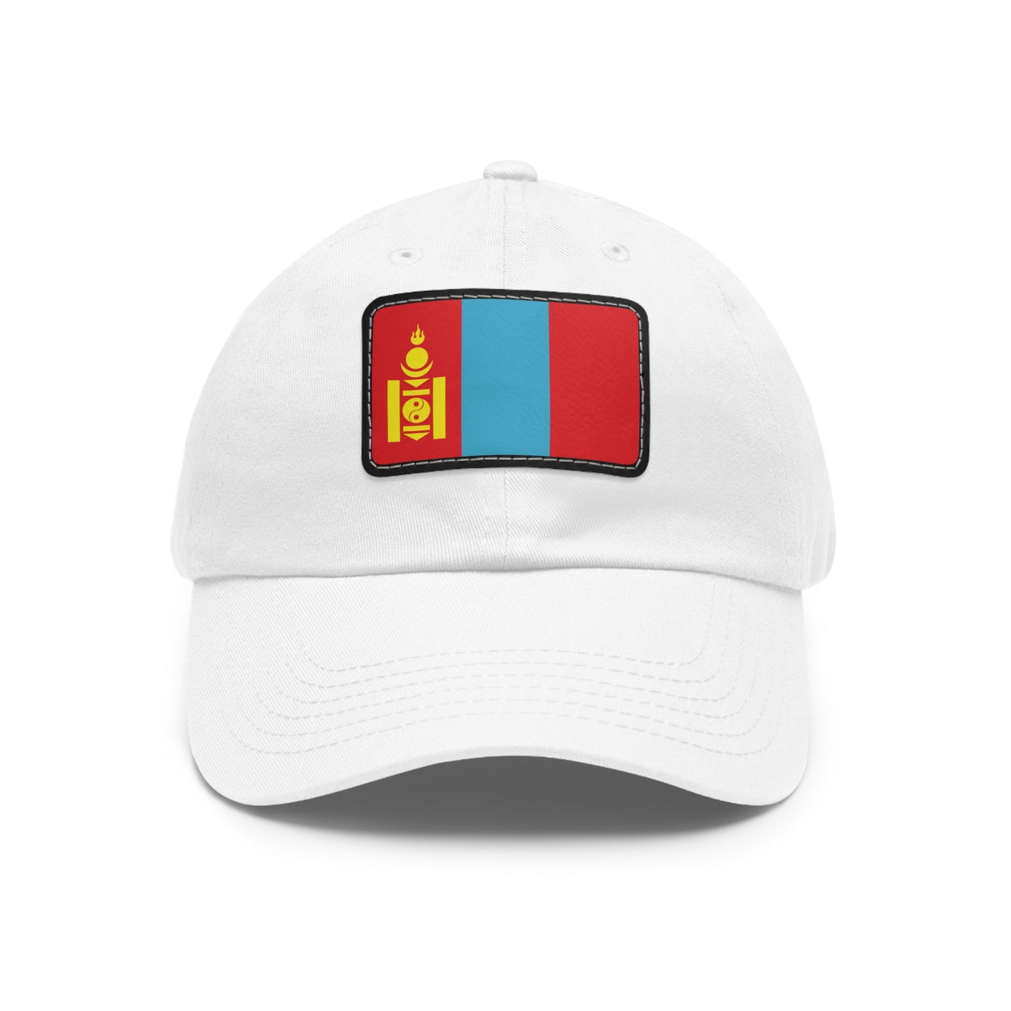 Flag Village Mongolia Flag Hat Cap with Leather Patch