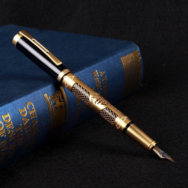 Flag Village Rotten Pen Head Hollow Business High-end Gift Box Set Pen