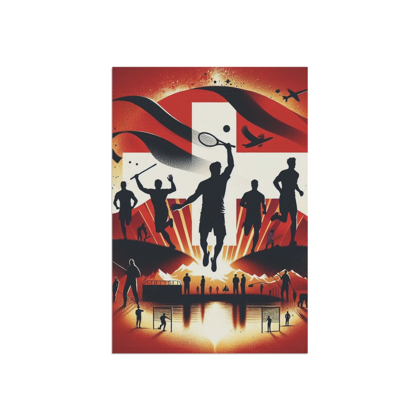 Flag Village Switzerland Flag Sporting Garden & House Banner CHE0004