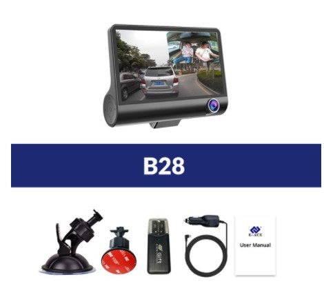Flag Village Auto Tools 1080P High-definition Three-record Driving Recorder