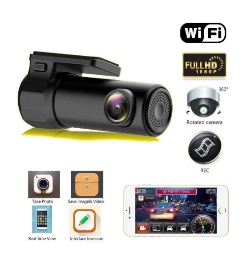 Flag Village Auto Tools Mini WIFI Car DVR Camera Auto Camcorder Wireless DVR APP Monitor Car Black Box
